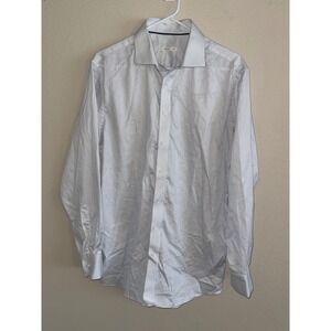 Rye 51 Brookes SS24 Mens Blue White Striped Long Sleeve Button Up Shirt Large